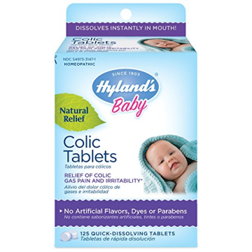 Hyland’s Baby Colic Tablets, Natural Relief of Colic Gas Pain and Irritability, 125 Count