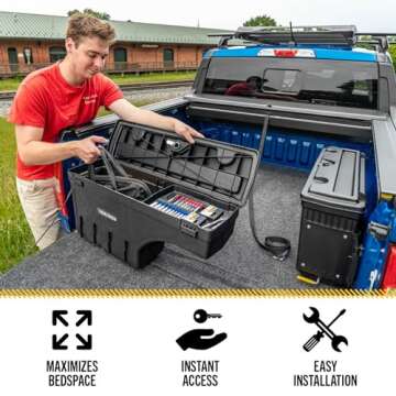 UNDERCOVER SwingCase Truck Bed Storage Box | SC400P | Fits 2007-2021 Toyota Tundra Passenger Side