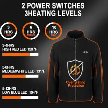 Heated Jackets for Women with Battery Pack Included, Womens Heated Jacket with Detachable Hood, Fleece Heated Coat Hoodie Clothing, Rechargeable Electric Heating Jacket for Hunting, Winter, Ski