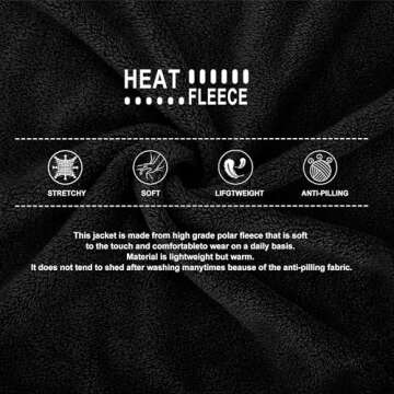 Heated Jackets for Women with Battery Pack Included, Womens Heated Jacket with Detachable Hood, Fleece Heated Coat Hoodie Clothing, Rechargeable Electric Heating Jacket for Hunting, Winter, Ski