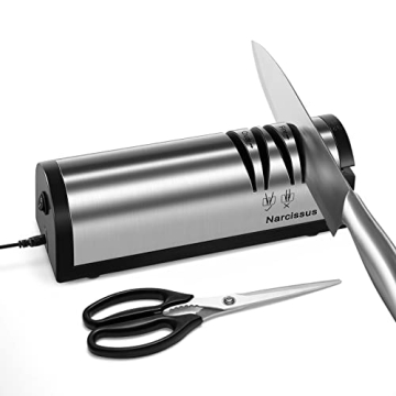 Narcissus 2 Stage Electric Knife Sharpener for Quick Precision