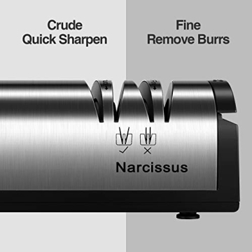 Narcissus 2 Stage Electric Knife Sharpener for Quick Precision