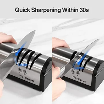 Narcissus 2 Stage Electric Knife Sharpener for Quick Precision