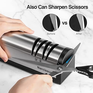Narcissus 2 Stage Electric Knife Sharpener for Quick Precision