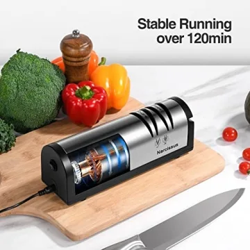 Narcissus 2 Stage Electric Knife Sharpener for Quick Precision