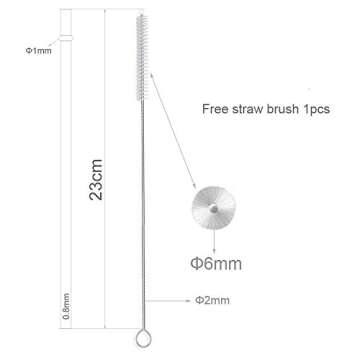 Dakoufish 12 Piece 9 Inch Reusable Plastic Thick Drinking Straws BPA Free Mason Jar Straws Big Strip...