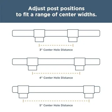 Franklin Brass Adjustable Bar Pulls in Champagne Bronze 5-Pack