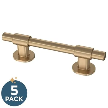 Franklin Brass Adjustable Bar Pulls in Champagne Bronze 5-Pack