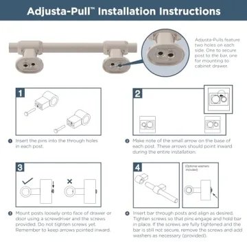 Franklin Brass Adjustable Bar Pulls in Champagne Bronze 5-Pack