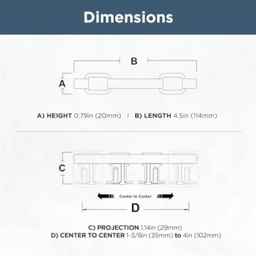 Franklin Brass Adjustable Bar Pulls in Champagne Bronze 5-Pack