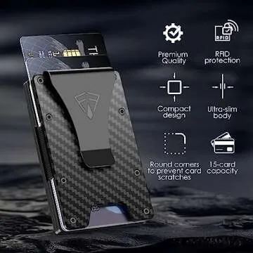 FirstVIP Slim Men's Wallet with ID Holder & RFID Protection