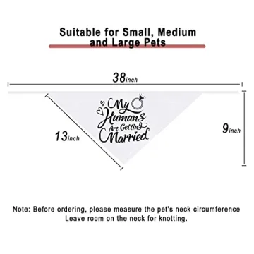 Engagement Gift, My Humans are Getting Married Dog Bandana, Wedding Photo Prop, Pet Scarf, Dog Engagement Announcement, Pet Accessories (Black)