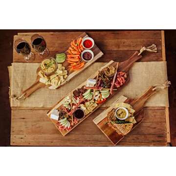 Artisan 18" Acacia Charcuterie Board with Raw Wood Edge | TOSCANA by Picnic Time