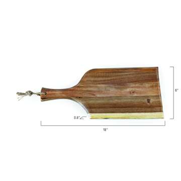 Artisan Acacia 18" Charcuterie Board with Raw Edge