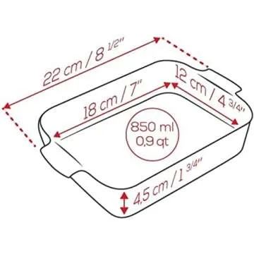 Peugeot Appolia Petite Rectangular Baking Dish in Slate - 8.5 x 5 x 2in