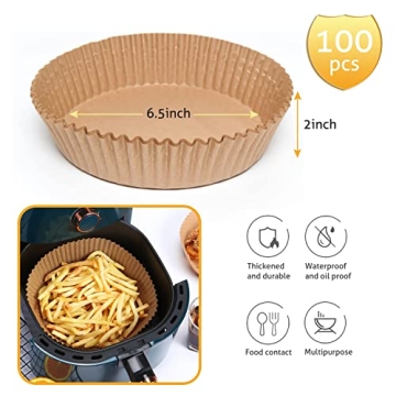 Ailun Air Fryer Paper Liners - 100PCS Non-Stick