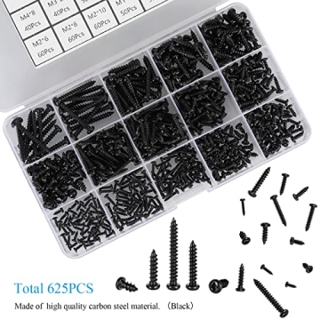 HanTof 625 Pcs Screws Kit - 14 Sizes Durable Assortment