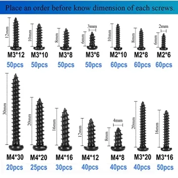 HanTof 625 Pcs Screws Kit - 14 Sizes Durable Assortment