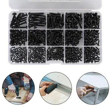 HanTof 625 Pcs Screws Kit - 14 Sizes Durable Assortment