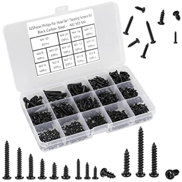 HanTof 625 Pcs Screws Kit - 14 Sizes Durable Assortment