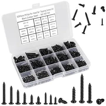 HanTof 625 Pcs Screws Kit - 14 Sizes Durable Assortment