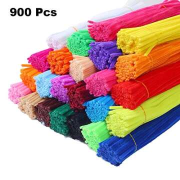 900 Pieces Pipe Cleaners for Joyful Art Creativity