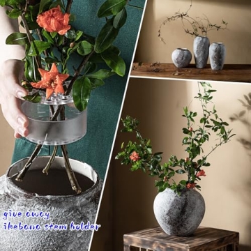 Rustic Distressed Large Ceramic Vase for Home Decor