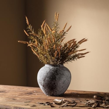 Rustic Distressed Large Ceramic Vase for Home Decor