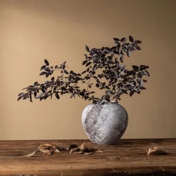 Rustic Distressed Large Ceramic Vase for Home Decor