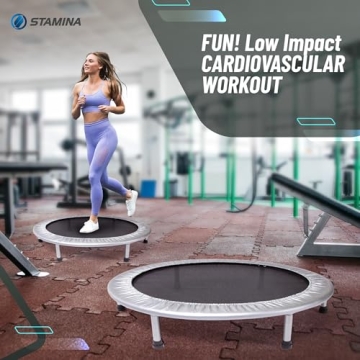 Stamina 36 Inch Foldable Mini Trampoline with MUUV App
