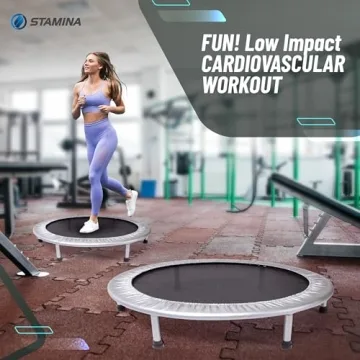 Stamina 36 Inch Foldable Mini Trampoline with MUUV App
