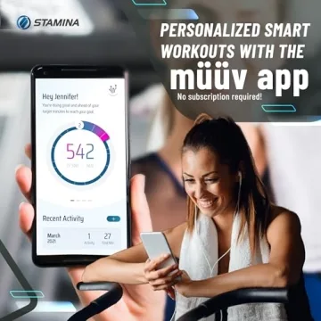 Stamina 36 Inch Foldable Mini Trampoline with MUUV App