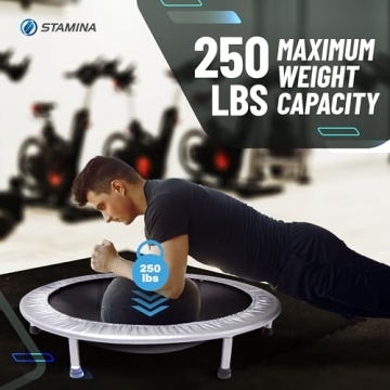 Stamina 36 Inch Foldable Mini Trampoline with MUUV App