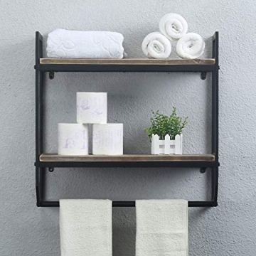 Stylish 2-Tier Wall Mounted Bathroom Shelves