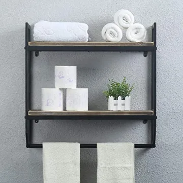 Stylish 2-Tier Wall Mounted Bathroom Shelves