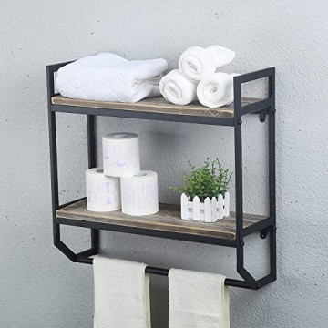 Stylish 2-Tier Wall Mounted Bathroom Shelves