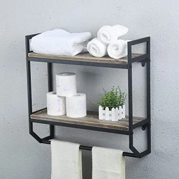 Stylish 2-Tier Wall Mounted Bathroom Shelves