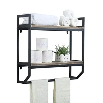 Stylish 2-Tier Wall Mounted Bathroom Shelves