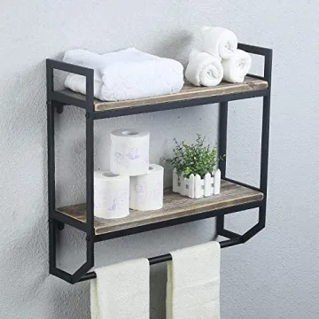 Stylish 2-Tier Wall Mounted Bathroom Shelves