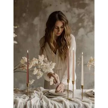 Elegant 10-inch Brown Gradient Scented Taper Candles