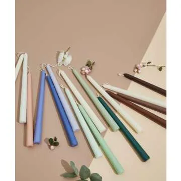 Elegant 10-inch Brown Gradient Scented Taper Candles