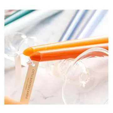 Elegant 10-inch Brown Gradient Scented Taper Candles