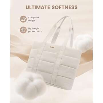 LOVEVOOK Diaper Bag Tote, Puffer Baby Diaper Bag with Insulated Pocket,Travel Diaper Tote with Pacif...