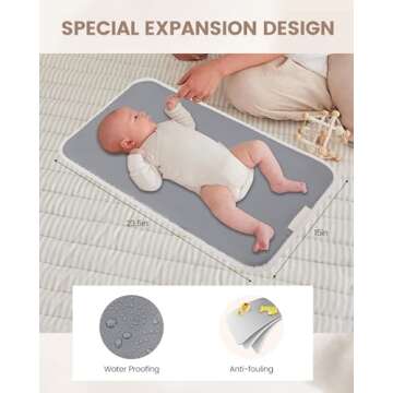 LOVEVOOK Diaper Bag Tote, Puffer Baby Diaper Bag with Insulated Pocket,Travel Diaper Tote with Pacifier Case and Changing Pad