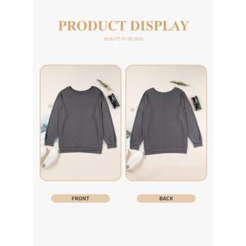 Eytino Plus Size Women's Waffle Knit Sweatshirt