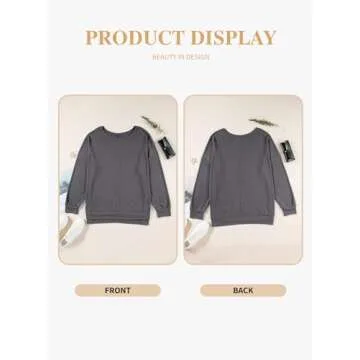 Eytino Plus Size Women's Waffle Knit Sweatshirt