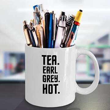 Rocketboots Picard Mug. Tea. Earl Grey. Hot. 11 oz Coffee Mug for Trekkies Fan Gift