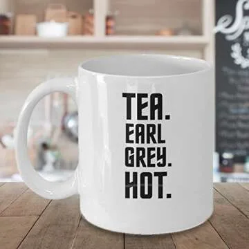 Rocketboots Picard Mug. Tea. Earl Grey. Hot. 11 oz Coffee Mug for Trekkies Fan Gift