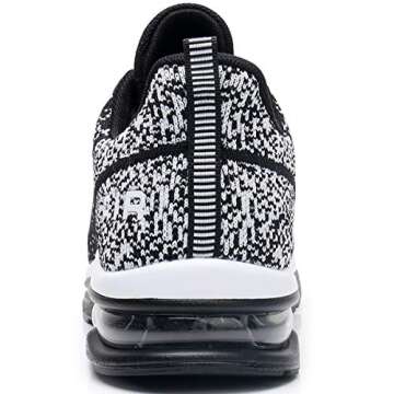 Impdoo Mens Air Athletic Running Sneaker Cute Fitness Sport Gym Jogging Tennis Shoes (Black US 7 B(M)