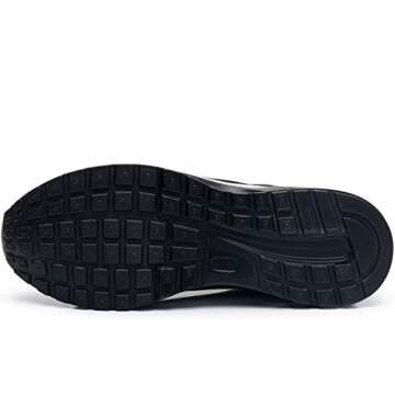 Impdoo Mens Air Athletic Running Sneaker Cute Fitness Sport Gym Jogging Tennis Shoes (Black US 7 B(M)